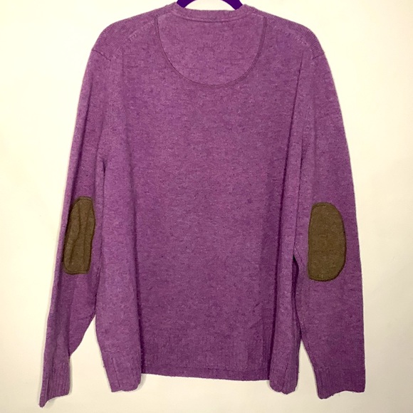 Black Brown Violet V-Neck Sweater - Picture 2 of 4